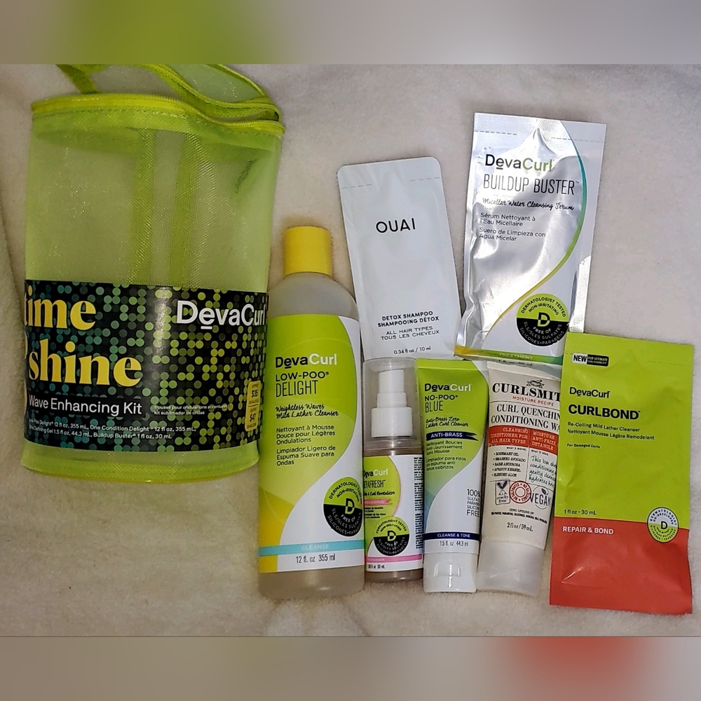 NEW - Bundle of 8 - Hair Care Curly Wavy Products DevaCurl Curlsmith Oui Bag - Picture 11 of 12